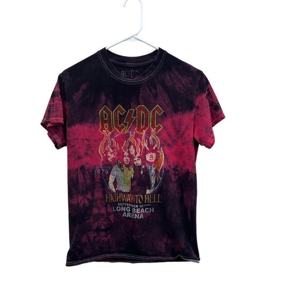 AC/DC Black Tie Dye Tee size S - Picture 1 of 9